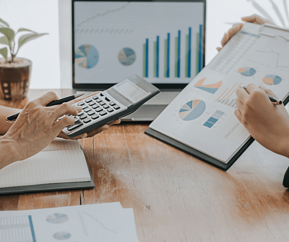 clipboard with graphs of data